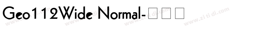 Geo112Wide Normal字体转换